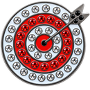Archery Target Crystal Ball Marker & Hat Clip by ReadyGOLF