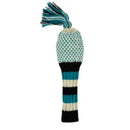Sunfish: Knit Wool Headcover -Teal, Black & White Chevron (Driver, Fairway, Hybrid, or Set)