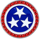 Tennessee Flag Crystal Ball Marker & Hat Clip by ReadyGOLF