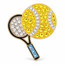 Bonjoc: Tennis Racket Ball Marker & Hat Clip - Yellow