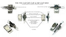 The Tee Clip® Hip Clip™: USA Made Magnetic Golf Multi Tool Tee Holder For Belt or Waistband