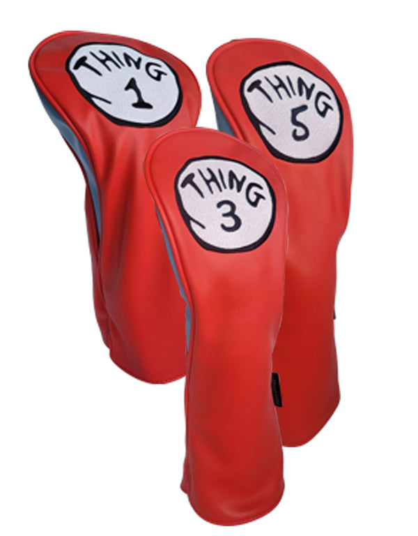 Thing 1, Thing 3, Thing 5 Headcover Set: Driver, 3 Wood, 5 Wood by ReadyGOLF