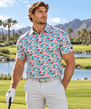 Tropical Birdie Men's Premium Golf Polo