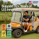 2 Passenger Driveable Golf Cart Enclosure Golf Cart Rain Cover YKK Door Zippers - Taupe