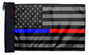 USA Subdued Thin Blue-Red Line 12"x18" Forever Wave Flag for Jeep Wrangler JL 2-Door 2018-Present