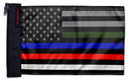 USA Subdued Honor The 4 12"x18" Forever Wave Flag for Jeep Wrangler JL 2-Door 2018-Present