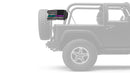 USA Subdued Thin Purple-Teal Line 12"x18" Forever Wave Flag for Jeep Wrangler CJ-7 and CJ-8 1976-1986
