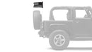 USA Subdued Thin Grey Line 12"x18" Forever Wave Flag for Jeep Wrangler JLU 4-Door 2018-Present