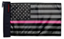 USA Subdued Thin Pink Line 12"x18" Forever Wave Flag for Boats