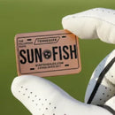 Sunfish: Embossed Ball Marker - License Plate