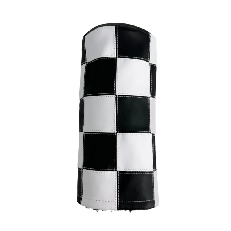 Sunfish: Barrel Driver Headcover - Black and White Checkered Patchwork