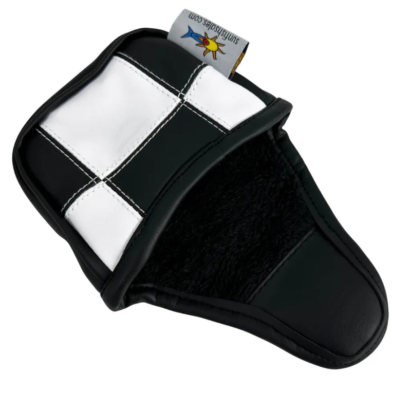 Sunfish: Mallet Putter Covers - Black and White Checkered