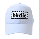 Sassy Caddy: White Performance Hat - Black & White Birdie Patch