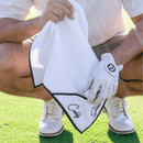 Golf Pocket Mag Towel - White + Golf Club Water Brush Pro Bundle