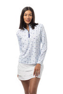SanSoleil: Ladies UPF 50 SolCool Long Sleeve Zip Mock - 900463