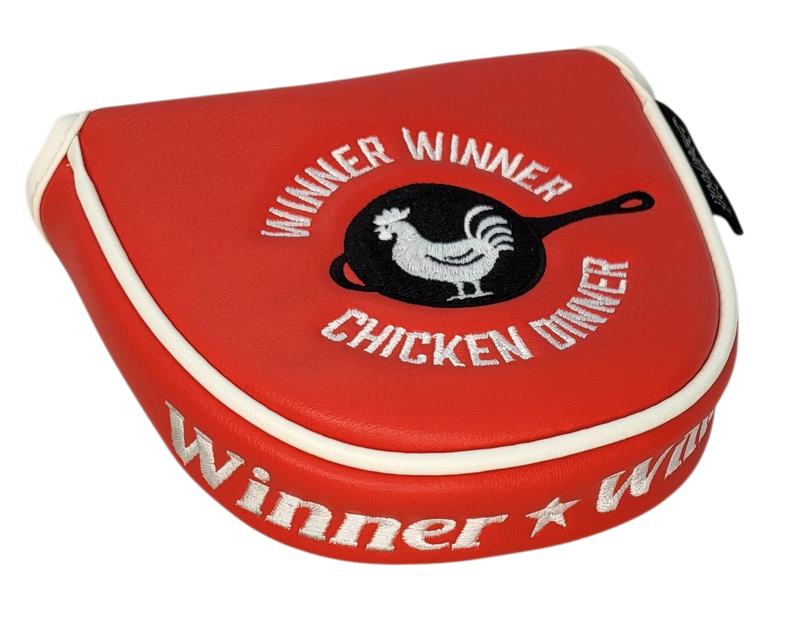 Winner Winner Chicken Dinner Embroidered Putter Cover by ReadyGOLF  -  Mallet