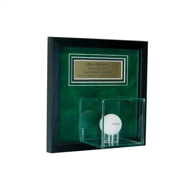 Perfect Cases and Frames: Wall Mounted Golf Ball Hole In One Personalized Display Case