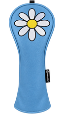 White Daisy Hybrid Headcover by ReadyGolf (Blue)