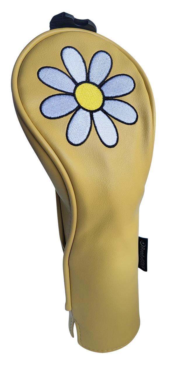 White Daisy Hybrid Headcover by ReadyGolf (Yellow)