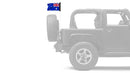 Australia 12"x18" Forever Wave Flag for Jeep Wrangler TJ 1996-2006