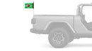 Brazil 12"x18" Forever Wave Flag for Jeep Wrangler JLU 4-Door 2018-Present