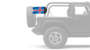 Iceland 12"x18" Forever Wave Flag for Jeep Wrangler CJ-7 and CJ-8 1976-1986