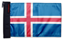 Iceland 12"x18" Forever Wave Flag for Golf Carts