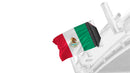Mexico 12"x18" Forever Wave Flag for Boats