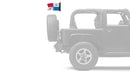 Panama 12"x18" Forever Wave Flag for Jeep Wrangler JK 2-Door 2007-2018