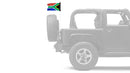 South Africa 12"x18" Forever Wave Flag for Jeep Wrangler YJ 1986-1995