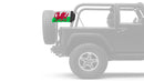 Wales 12"x18" Forever Wave Flag for Jeep Wrangler JKU 4-Door 2007-2018