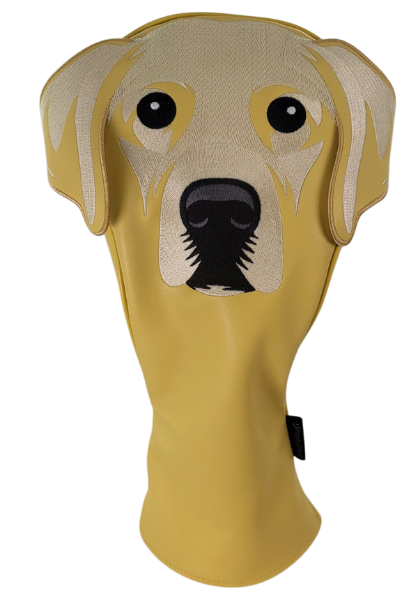 Yellow Labrador Embroidered Classic Driver Headcover by ReadyGOLF