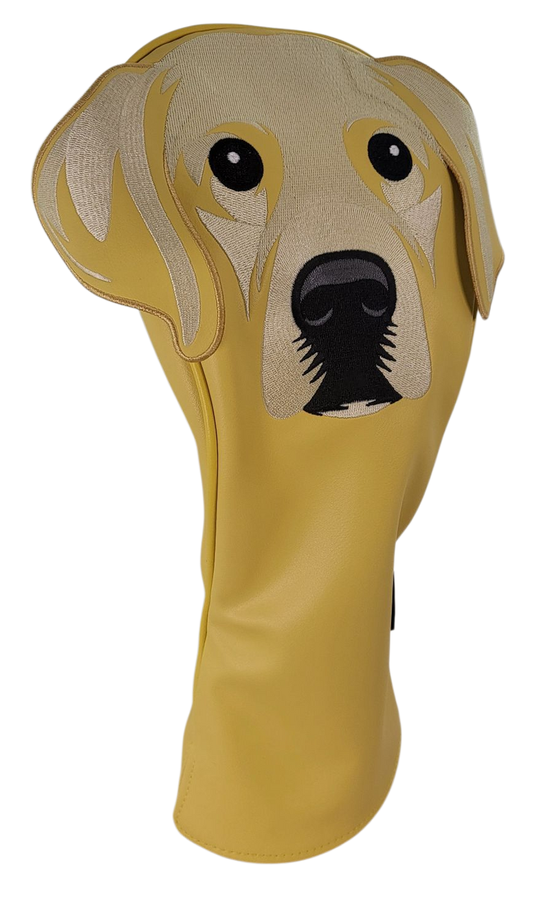 Yellow Labrador Embroidered Classic Driver Headcover by ReadyGOLF