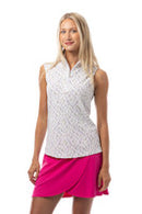 SanSoleil: Ladies UPF 50 SolTek Lux Sleeveless Print Mock - 900627P