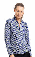 SanSoleil: Ladies UPF 50 SolCool Long Sleeve Zip Mock - 900463