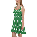Four-Leaf Clover (White) Ladies Skater Dress by ReadyGOLF