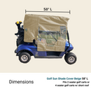 Golf Cart Sun Shade UV Mesh Top Cover For 58" Short Roof Beige