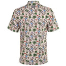 Tattoo Golf: Men's Hula Girl Hawaiian Cool-Stretch Golf Shirt - Khaki