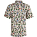 Tattoo Golf: Men's Hula Girl Hawaiian Cool-Stretch Golf Shirt - Khaki