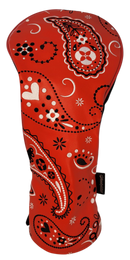 Red Bandana Embroidered Driver Headcover by ReadyGOLF