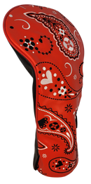 Red Bandana Embroidered Driver Headcover by ReadyGOLF