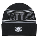 Tattoo Golf: Men's Cuffed "Tattoo" Knit Beanie - Black Headwear