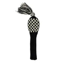 Sunfish: Knit Wool Headcover -Black and White Checkered (Driver, Fairway, Hybrid, or Set)