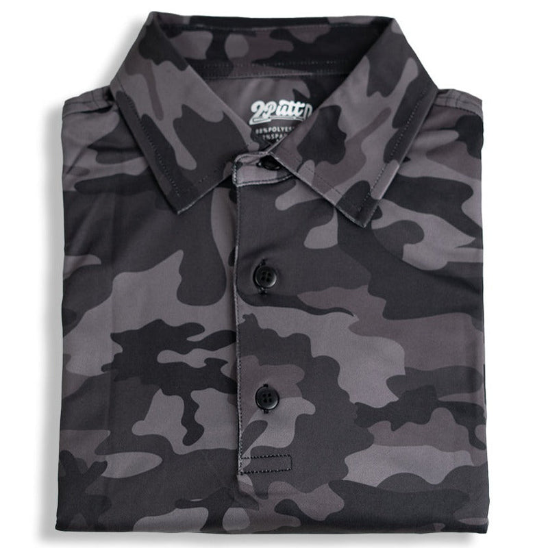 2Putt Golf - Black Camo Men's Polo