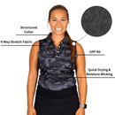 2Putt Golf - Black Camo Women's Polo (Sleeveless)