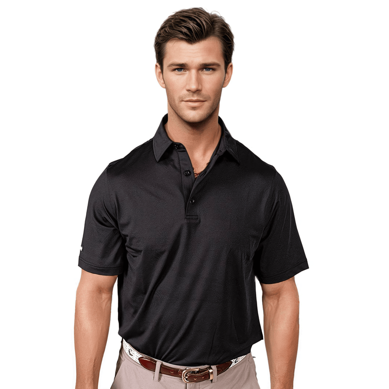 2Putt Golf - Black Men's Polo