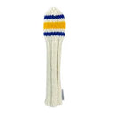 Sunfish:  Knit Wool Headcover - Classic 80s Tube Sock-Blue and Yellow (Driver, Fairway, Hybrid, or Set)