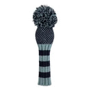 Sunfish: Knit Wool Headcover -Navy and Light Blue Chevron (Driver, Fairway, Hybrid, or Set)