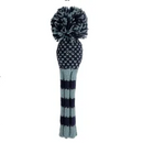 Sunfish: Knit Wool Headcover -Navy and Light Blue Chevron (Driver, Fairway, Hybrid, or Set)