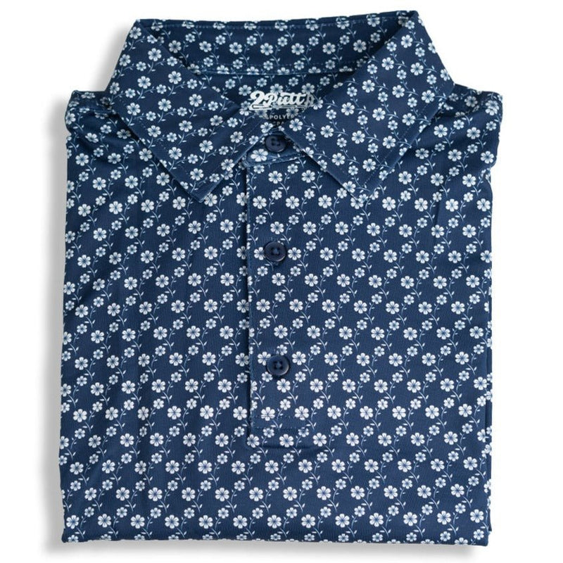 2Putt Golf - Blue Floral Men's Polo
